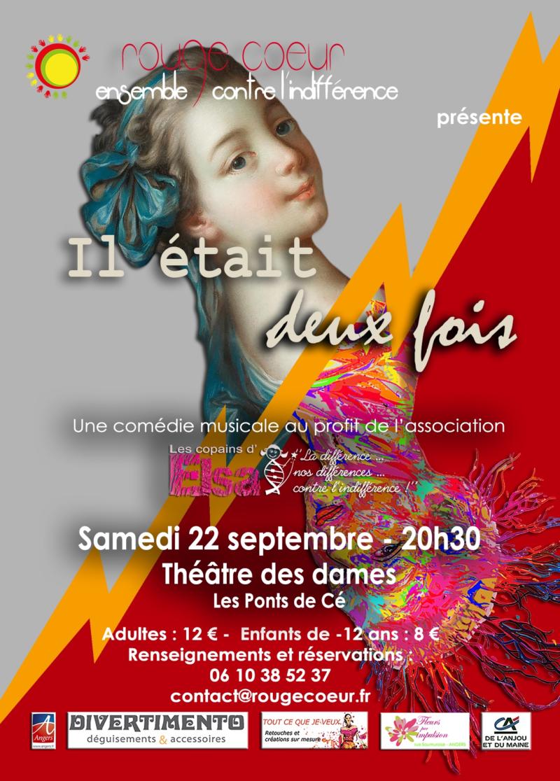 Comédie musicale "il était deux fois" | association Rouge Coeur