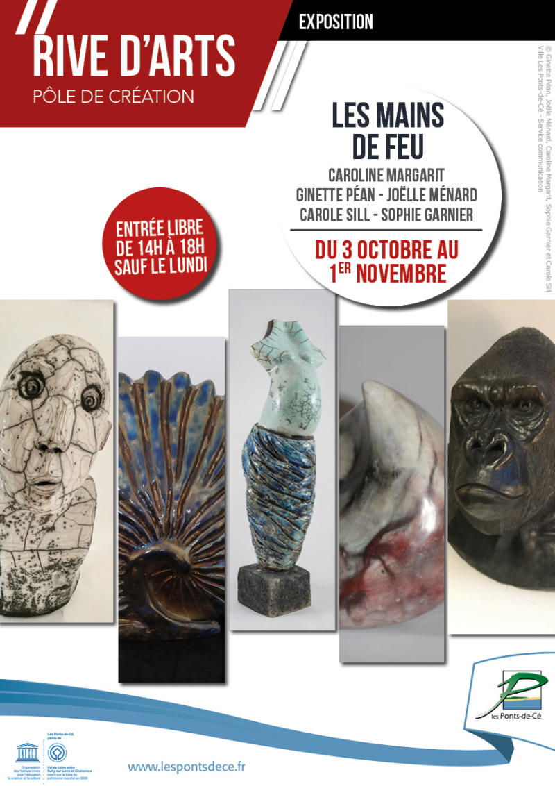 Exposition "Les Mains de feu" céramiques - Rive d'Arts