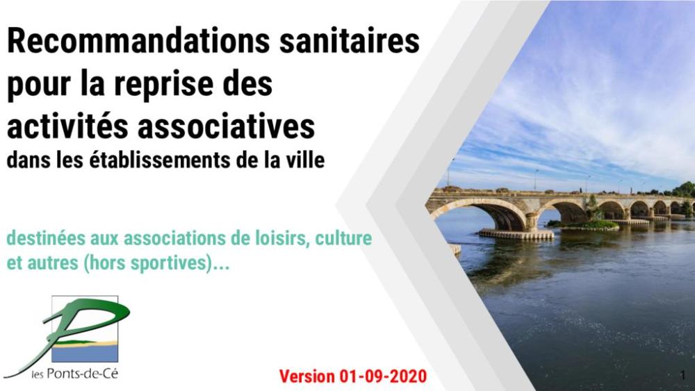 thumbnail of Protocole sanitaire pour la reprise des activitÚs associatives loisirs culture VERSION 01092020