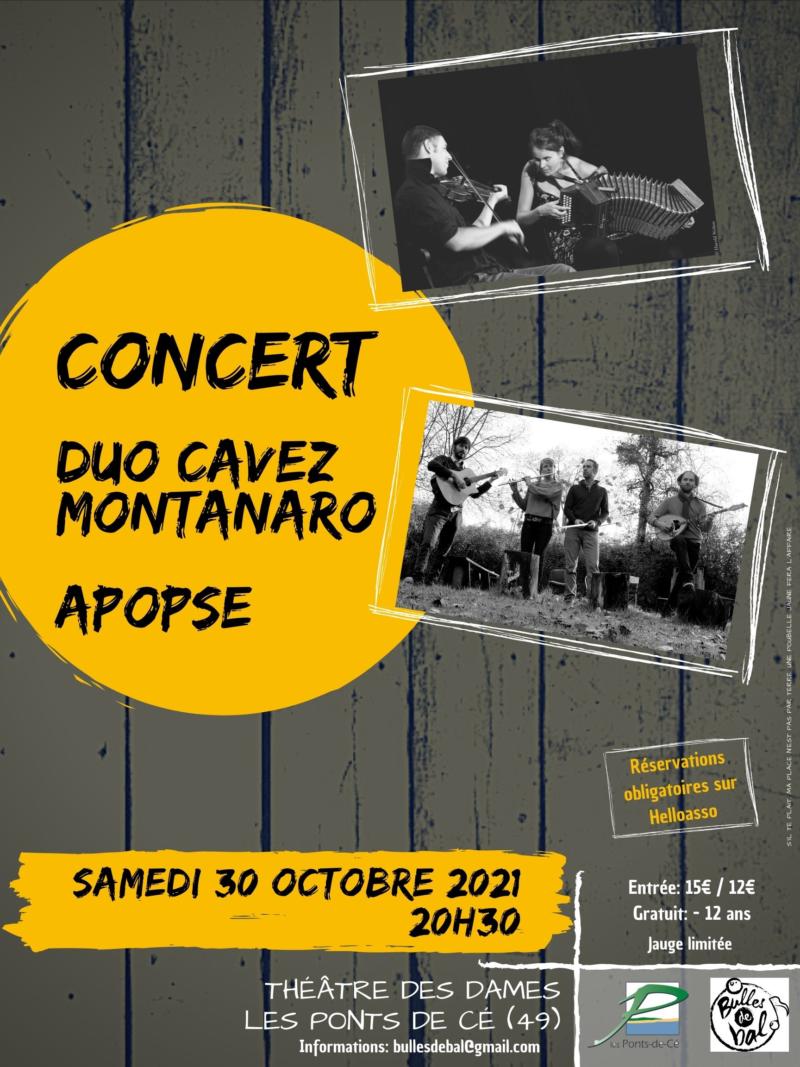 Concert avec Apopse et le duo Montanaro-Cavez