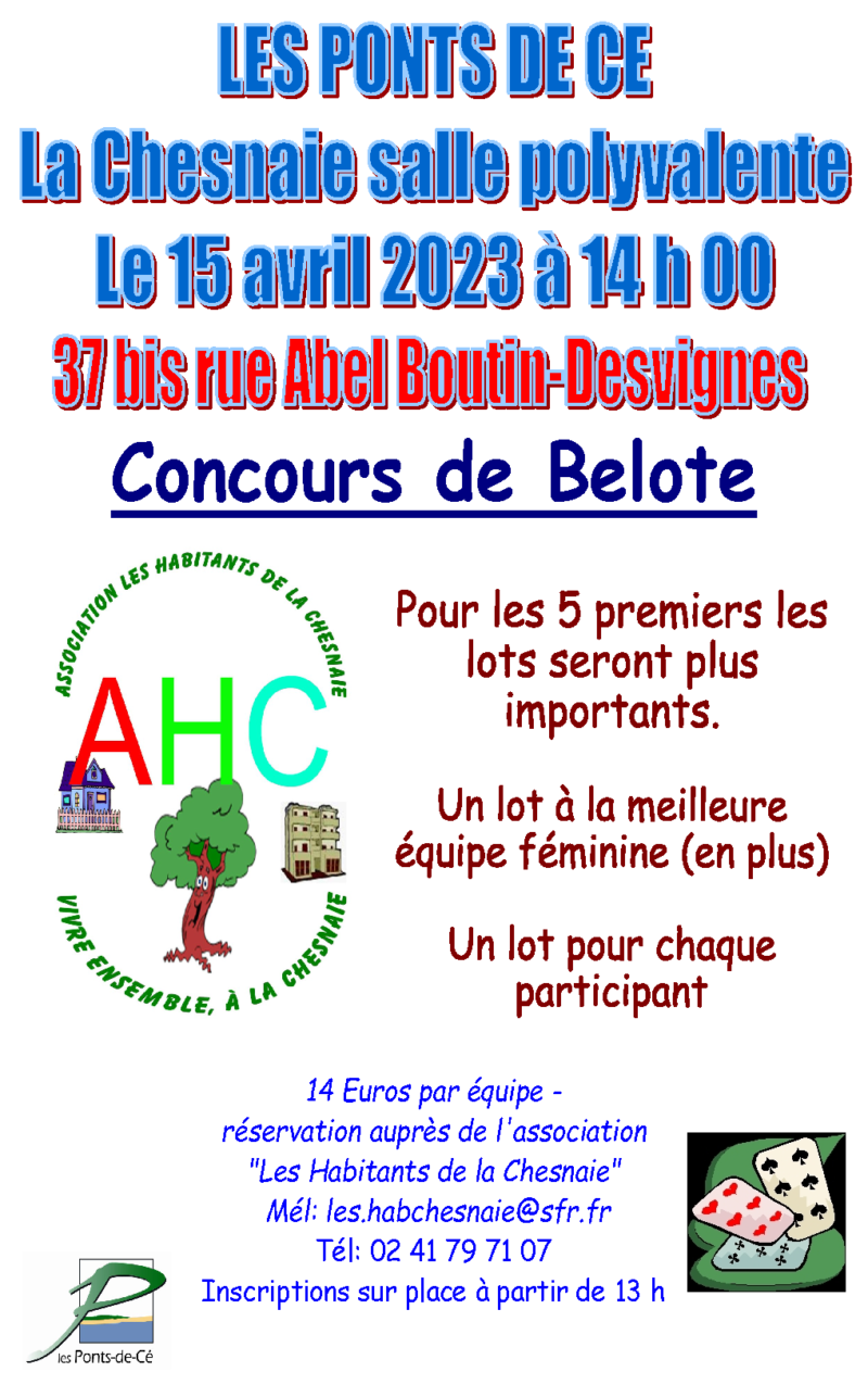 Concours de belote | Les Habitants de La Chesnaie