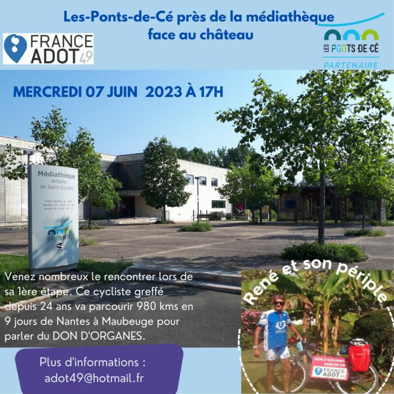 Passage d'un cycliste greffé