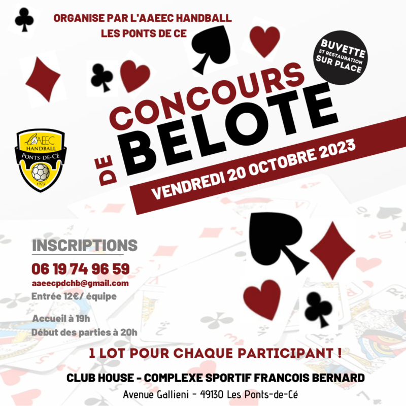 ANNULÉ - Concours de Belote - AAEEC Handball