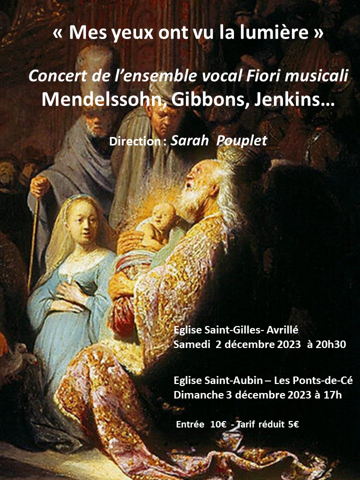 Mes yeux ont vu la lumière - Concert de l'ensemble vocal Fiori musicali