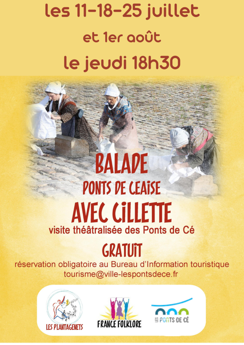 Balade avec Cillette - visite théâtralisée des Ponts-de-Cé