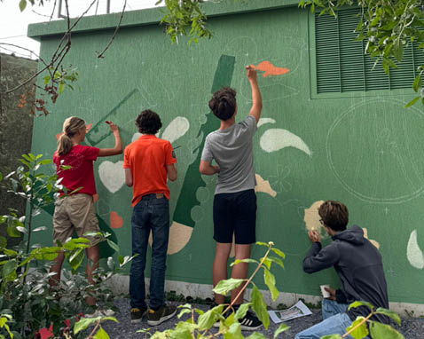 Atelier jeunes : Réalisation d'une fresque