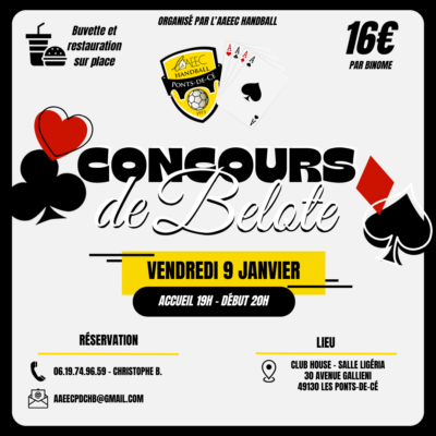 Concours de belote - Handball
