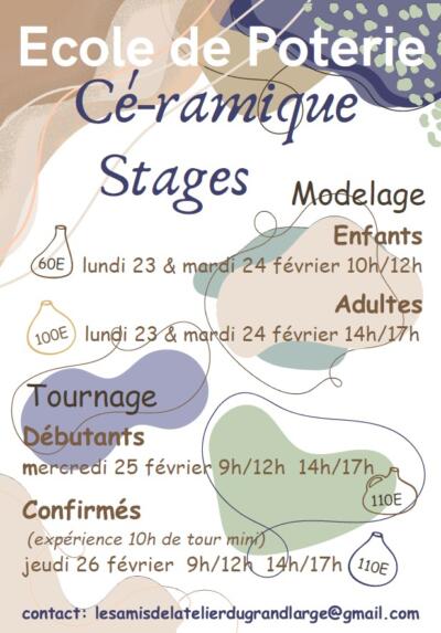 STAGES Cé-ramique École de poterie