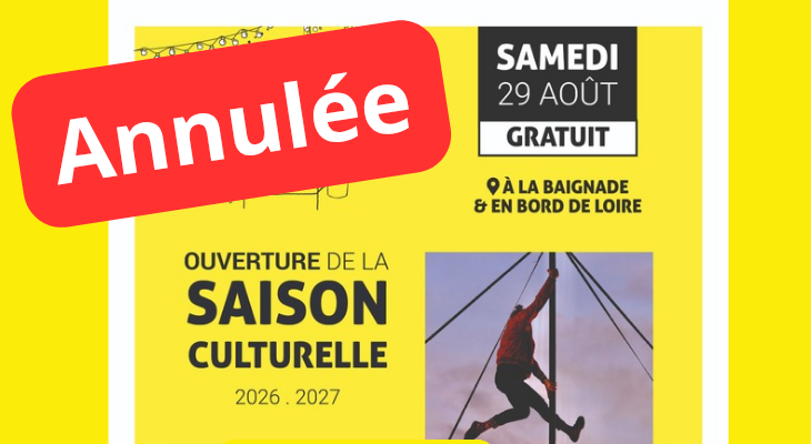 Annulation -Ouverture de la saison culture