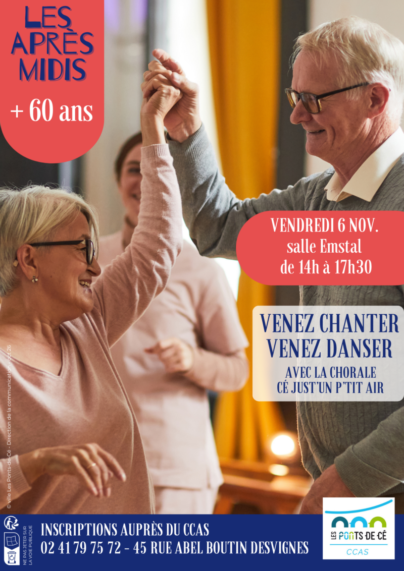 Les après-midis + 60 ans - Venez chanter et venez danser