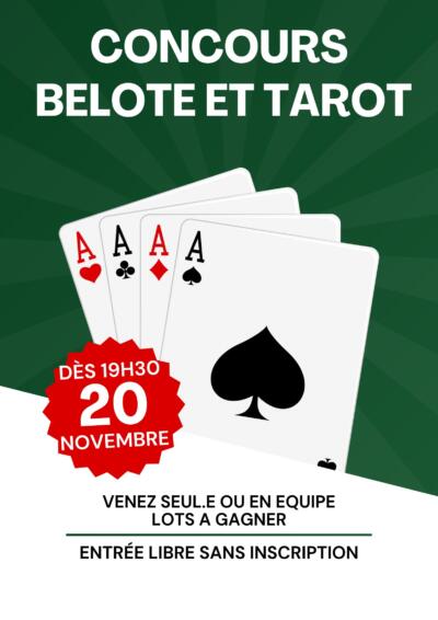 Concours de belote et tarot